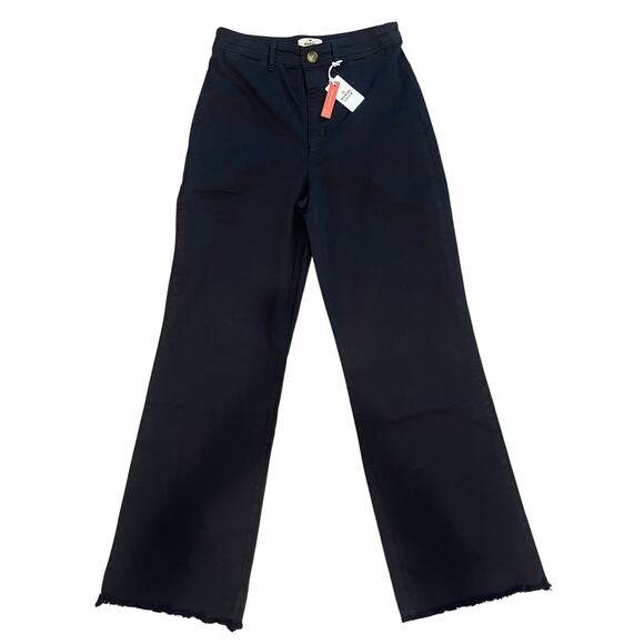 NWT Marine Layer Women’s Raw Edge Bridget Back Pocket Pants Faded Black Size 10 - Picture 2 of 10